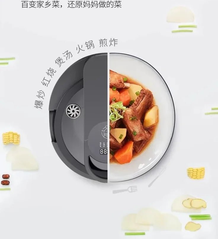 Machine de Cuisson Multifonction Intelligente Automatique 220V - Poêle Électrique et Wok pour Cuisine Domestique - Cuisine Chez Nadine