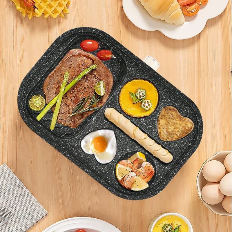 Machine Petit - Déjeuner 6 - en - 1 Multifonction Omelette Steak Vapeur Grill Tout - en - Un Usage Domestique 900W - Cuisine Chez Nadine