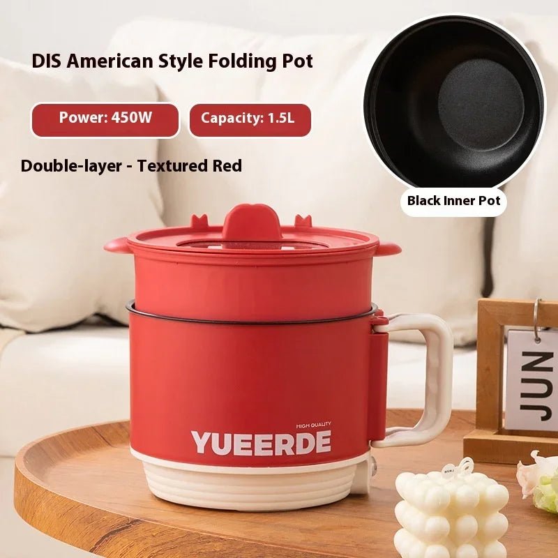 Marmite Électrique Portable Chauffante 1,5L avec Couvercle - Cuiseur Rapide Multifonction à Contrôle Automatique de Température - Cuisine Chez Nadine