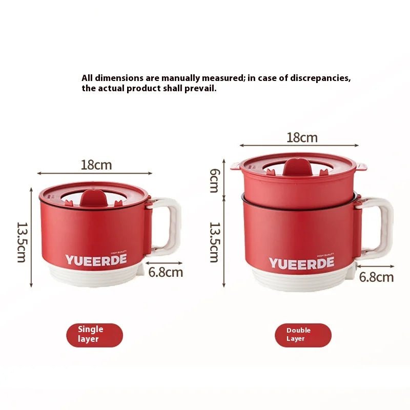 Marmite Électrique Portable Chauffante 1,5L avec Couvercle - Cuiseur Rapide Multifonction à Contrôle Automatique de Température - Cuisine Chez Nadine