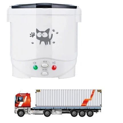 Mini Cuiseur à Riz Électrique Portable Multifonction 12V/24V/220V - Autocuiseur pour Voiture, Camion et Maison 1L - Cuisine Chez Nadine