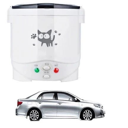 Mini Cuiseur à Riz Électrique Portable Multifonction 12V/24V/220V - Autocuiseur pour Voiture, Camion et Maison 1L - Cuisine Chez Nadine