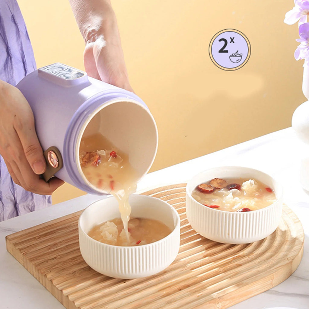 Mini Cuiseur à Riz Électrique Portable Multifonction 220V - Marmite Isolée pour Soupes, Porridge et Mijotés 1 - 2L - Cuisine Chez Nadine