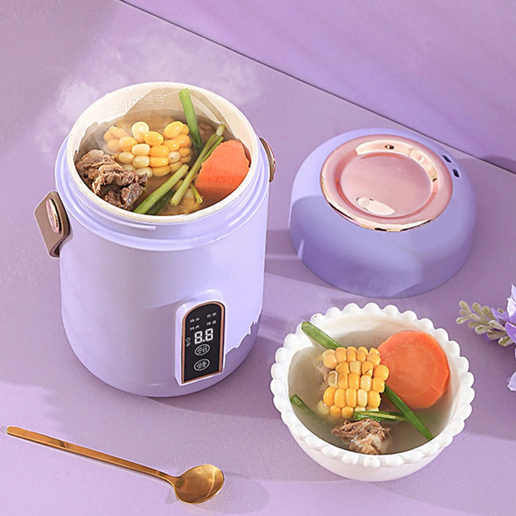 Mini Cuiseur à Riz Électrique Portable Multifonction 220V - Marmite Isolée pour Soupes, Porridge et Mijotés 1 - 2L - Cuisine Chez Nadine
