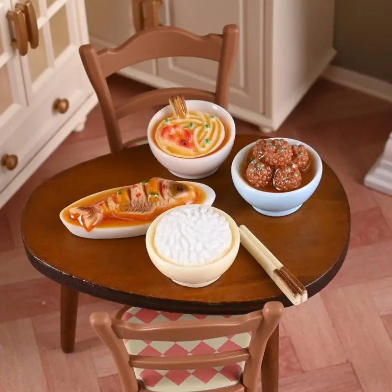 Miniatures de plats chinois pour maison de poupée 1/12 - Modèles de nourriture en métal KittenBaby pour décoration cuisine et salle à manger DIY - Cuisine Chez Nadine