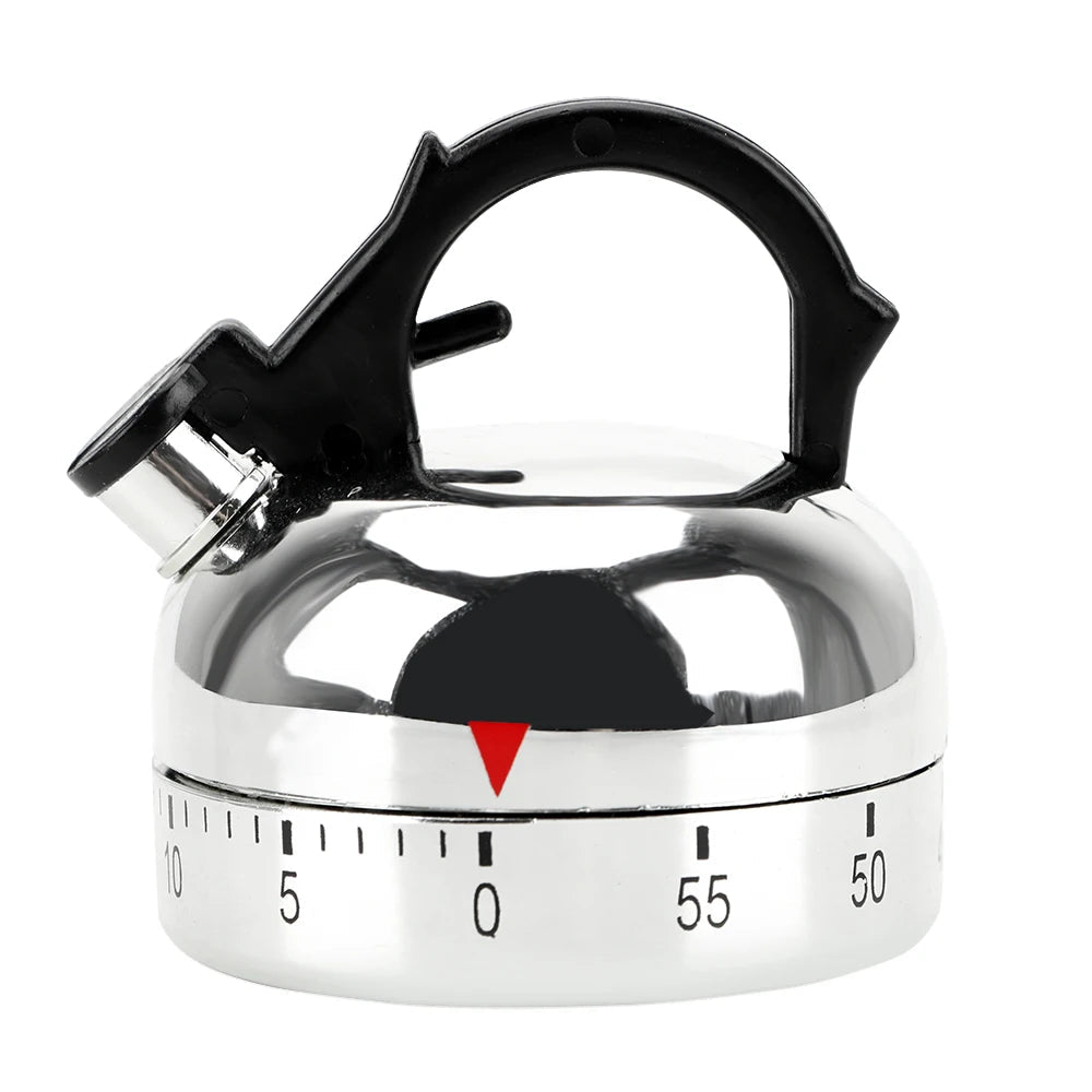Minuterie de Cuisine Mécanique 60 Minutes - Forme Bouilloire avec Alarme Sonore - Cuisine Chez Nadine