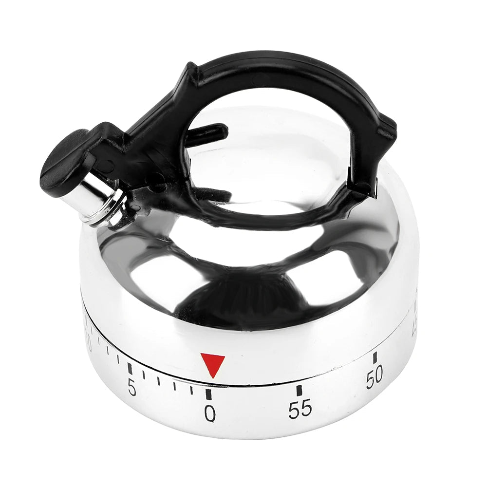 Minuterie de Cuisine Mécanique 60 Minutes - Forme Bouilloire avec Alarme Sonore - Cuisine Chez Nadine