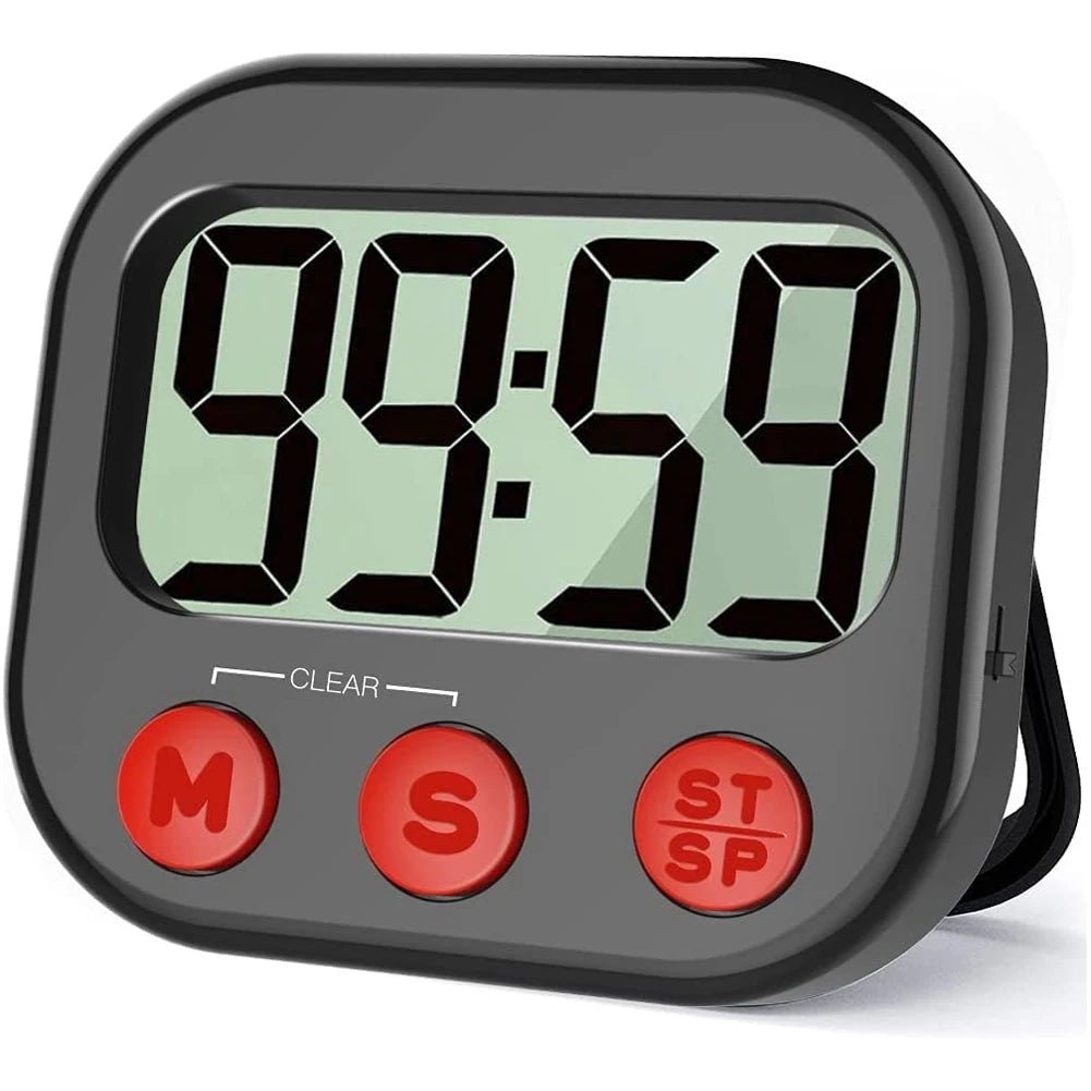 Minuterie de Cuisine Numérique Magnétique - Grand Écran LCD avec Compte à Rebours - Cuisine Chez Nadine