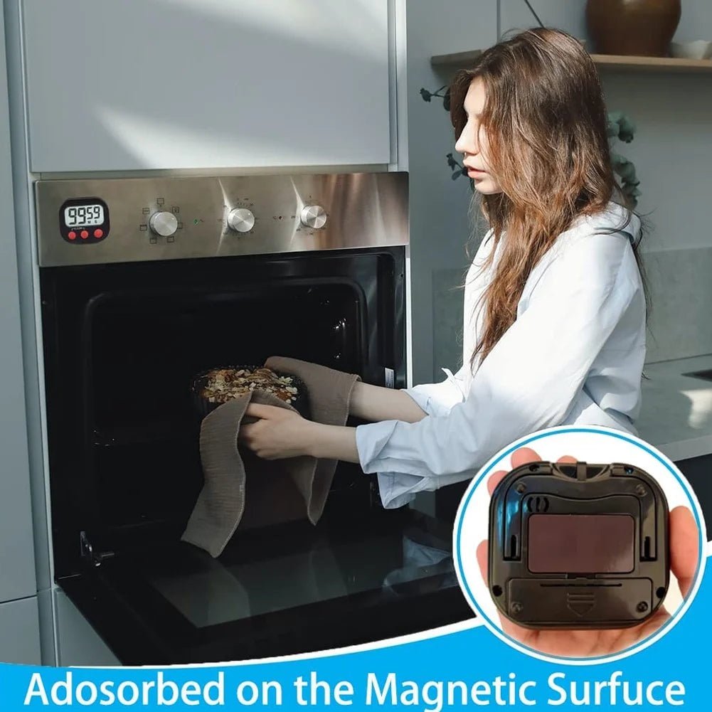 Minuterie de Cuisine Numérique Magnétique - Grand Écran LCD avec Compte à Rebours - Cuisine Chez Nadine