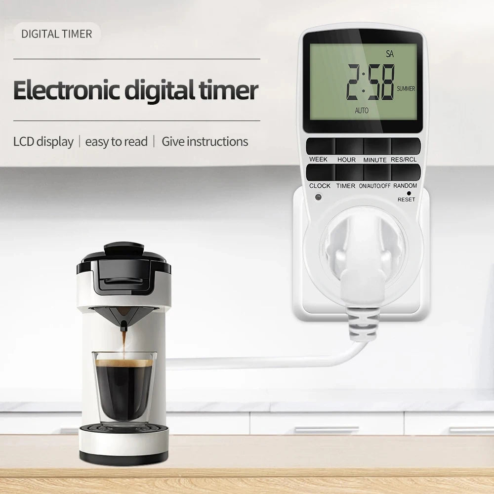 Minuterie Programmable Numérique - Prise Électronique avec Contrôle Horaire - Cuisine Chez Nadine