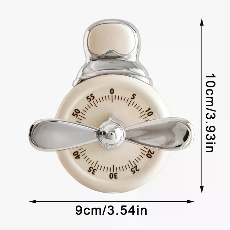 Minuteur de Cuisine Magnétique Vintage avec Compte à Rebours de 60 Minutes et Alarme Sonore - Minuteur pour Cuisson et Bureau - Cuisine Chez Nadine