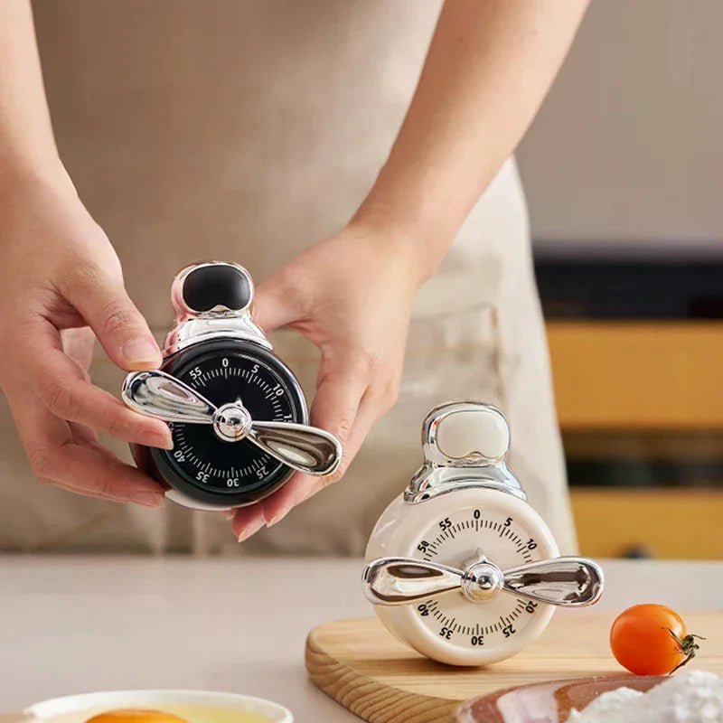 Minuteur de Cuisine Magnétique Vintage avec Compte à Rebours de 60 Minutes et Alarme Sonore - Minuteur pour Cuisson et Bureau - Cuisine Chez Nadine