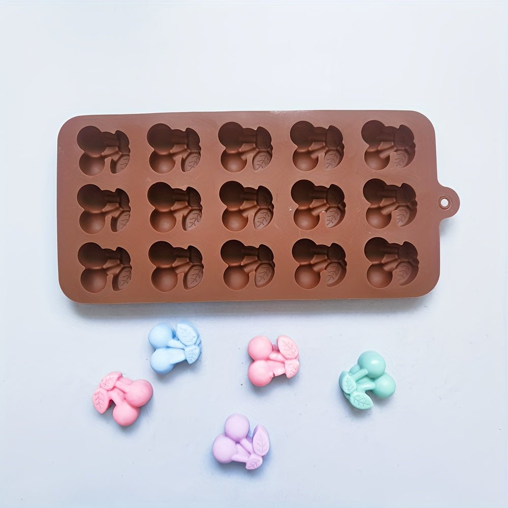 Moule en silicone 3D en forme de cerises - 15 cavités pour chocolats, bonbons et fondant - Cuisine Chez Nadine