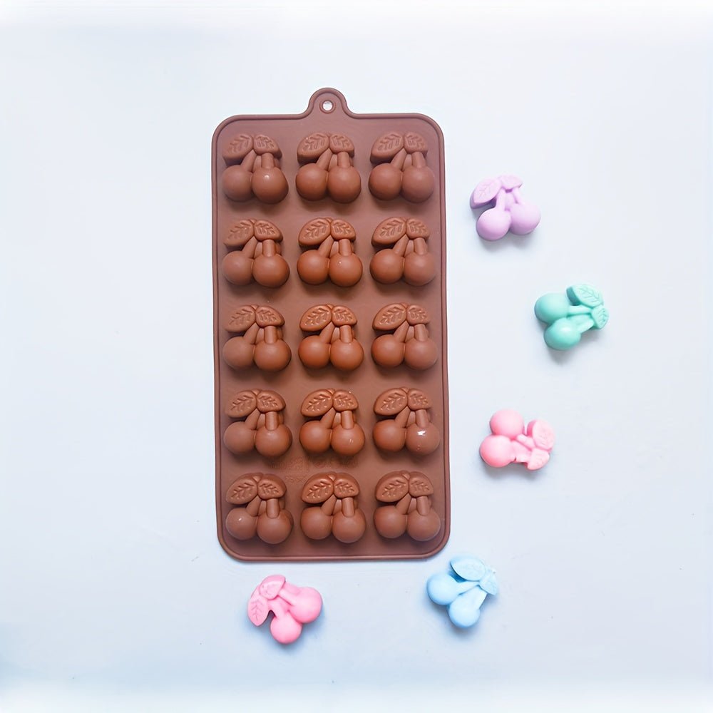 Moule en silicone 3D en forme de cerises - 15 cavités pour chocolats, bonbons et fondant - Cuisine Chez Nadine