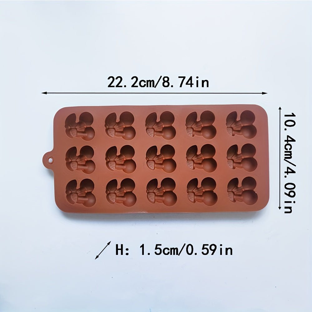 Moule en silicone 3D en forme de cerises - 15 cavités pour chocolats, bonbons et fondant - Cuisine Chez Nadine