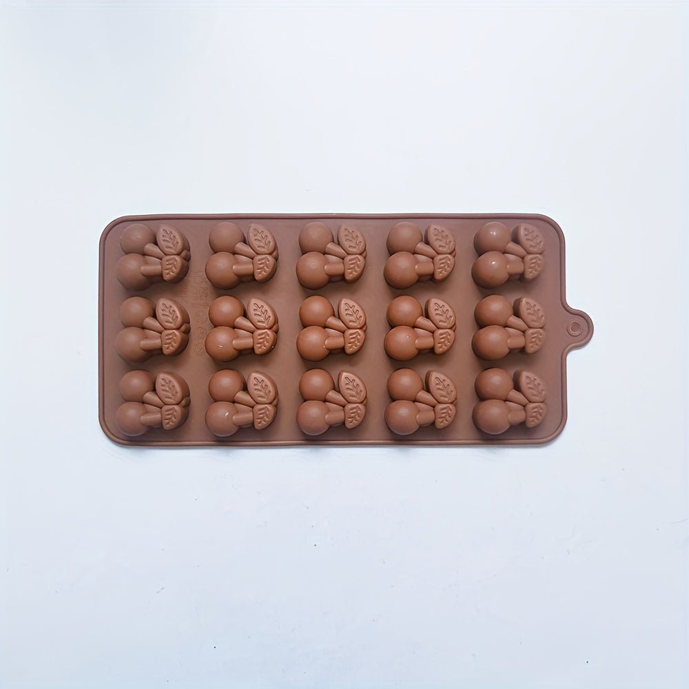 Moule en silicone 3D en forme de cerises - 15 cavités pour chocolats, bonbons et fondant - Cuisine Chez Nadine