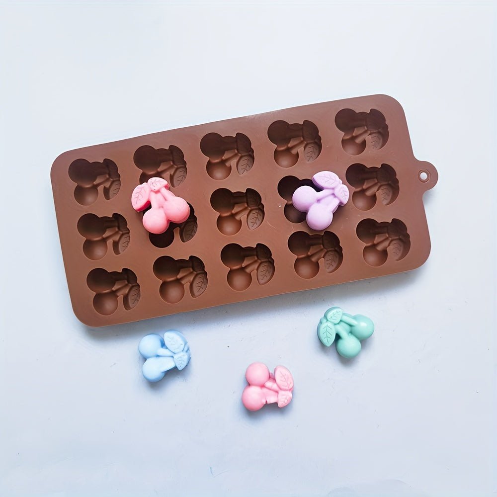 Moule en silicone 3D en forme de cerises - 15 cavités pour chocolats, bonbons et fondant - Cuisine Chez Nadine