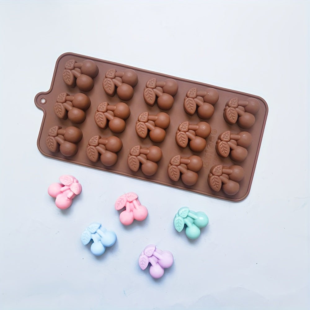Moule en silicone 3D en forme de cerises - 15 cavités pour chocolats, bonbons et fondant - Cuisine Chez Nadine