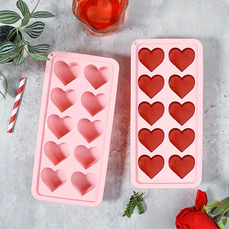 Moule en silicone en forme de cœur - Multifonctionnel pour glaçons, chocolats, puddings et bonbons - Cuisine Chez Nadine