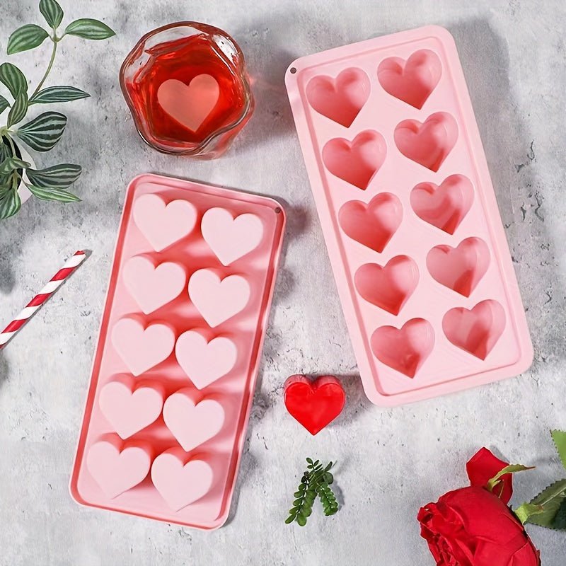 Moule en silicone en forme de cœur - Multifonctionnel pour glaçons, chocolats, puddings et bonbons - Cuisine Chez Nadine