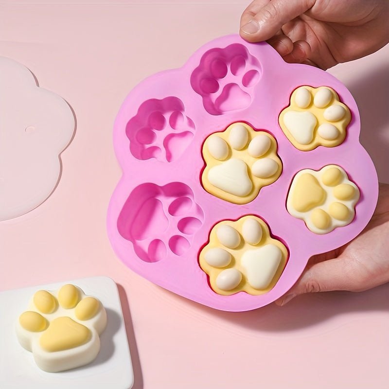 Moule en silicone pattes de chat et chien - Qualité alimentaire pour chocolats, glaçons et cupcakes - Cuisine Chez Nadine