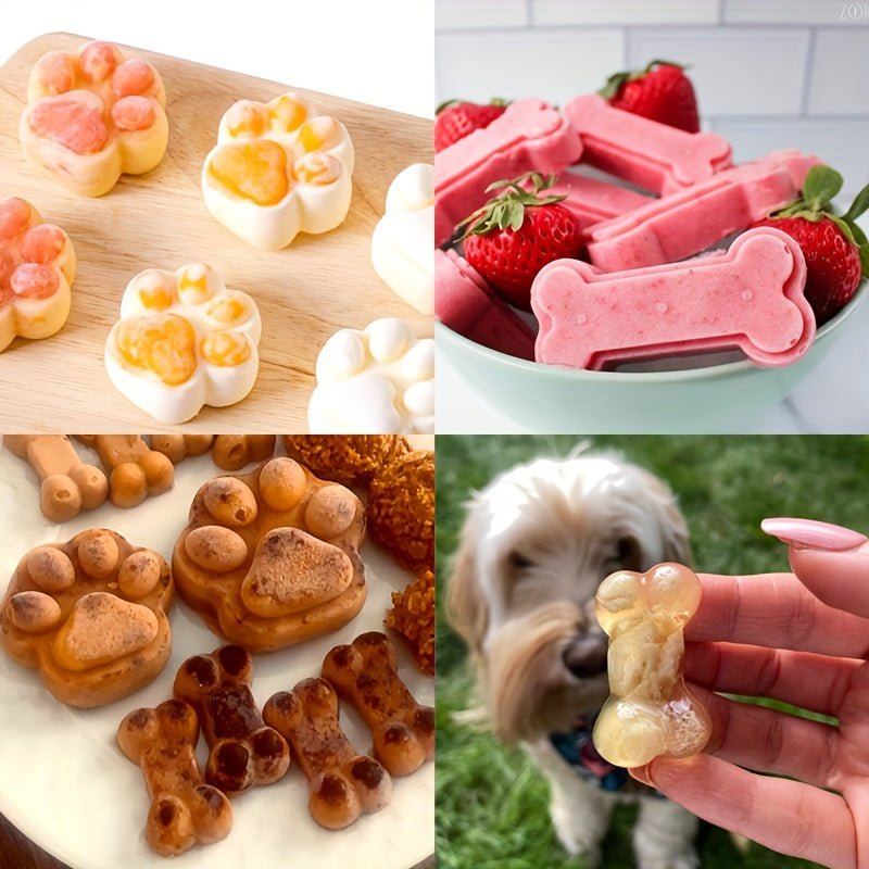 Moule en silicone pattes de chat et chien - Qualité alimentaire pour chocolats, glaçons et cupcakes - Cuisine Chez Nadine