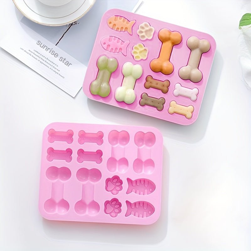 Moule en silicone pattes de chat et chien - Qualité alimentaire pour chocolats, glaçons et cupcakes - Cuisine Chez Nadine