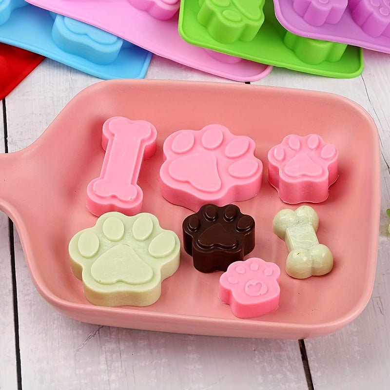 Moule en silicone pattes de chat et chien - Qualité alimentaire pour chocolats, glaçons et cupcakes - Cuisine Chez Nadine
