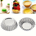 Moules à pâtisserie en acier inoxydable réutilisables 3,8 pouces - Ensemble de 6/10 pour tartelettes, cupcakes et muffins - Cuisine Chez Nadine