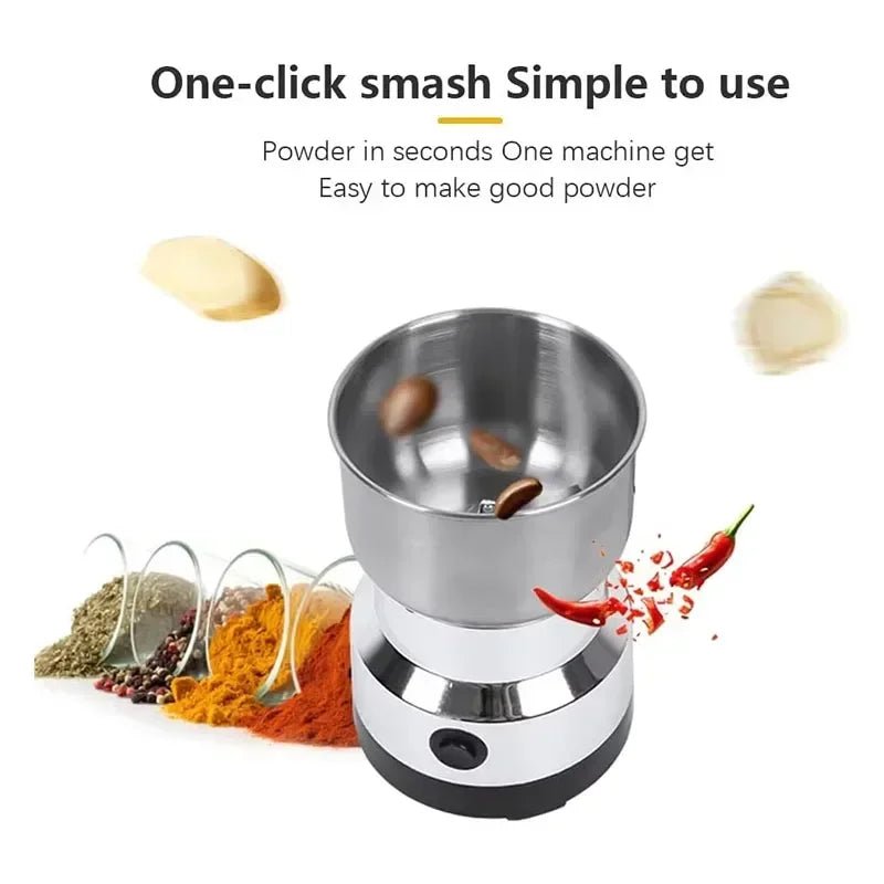 Moulin à Café Électrique Multifonction 4 Lames - Broyeur pour Café, Grains, Noix et Épices - Cuisine Chez Nadine