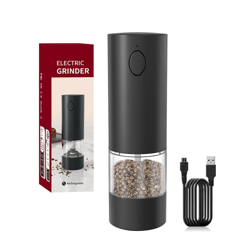 Moulin électrique rechargeable pour sel et poivre - Design Rose - Sans fil avec batterie lithium - Broyeur automatique pour cuisine - Cuisine Chez Nadine