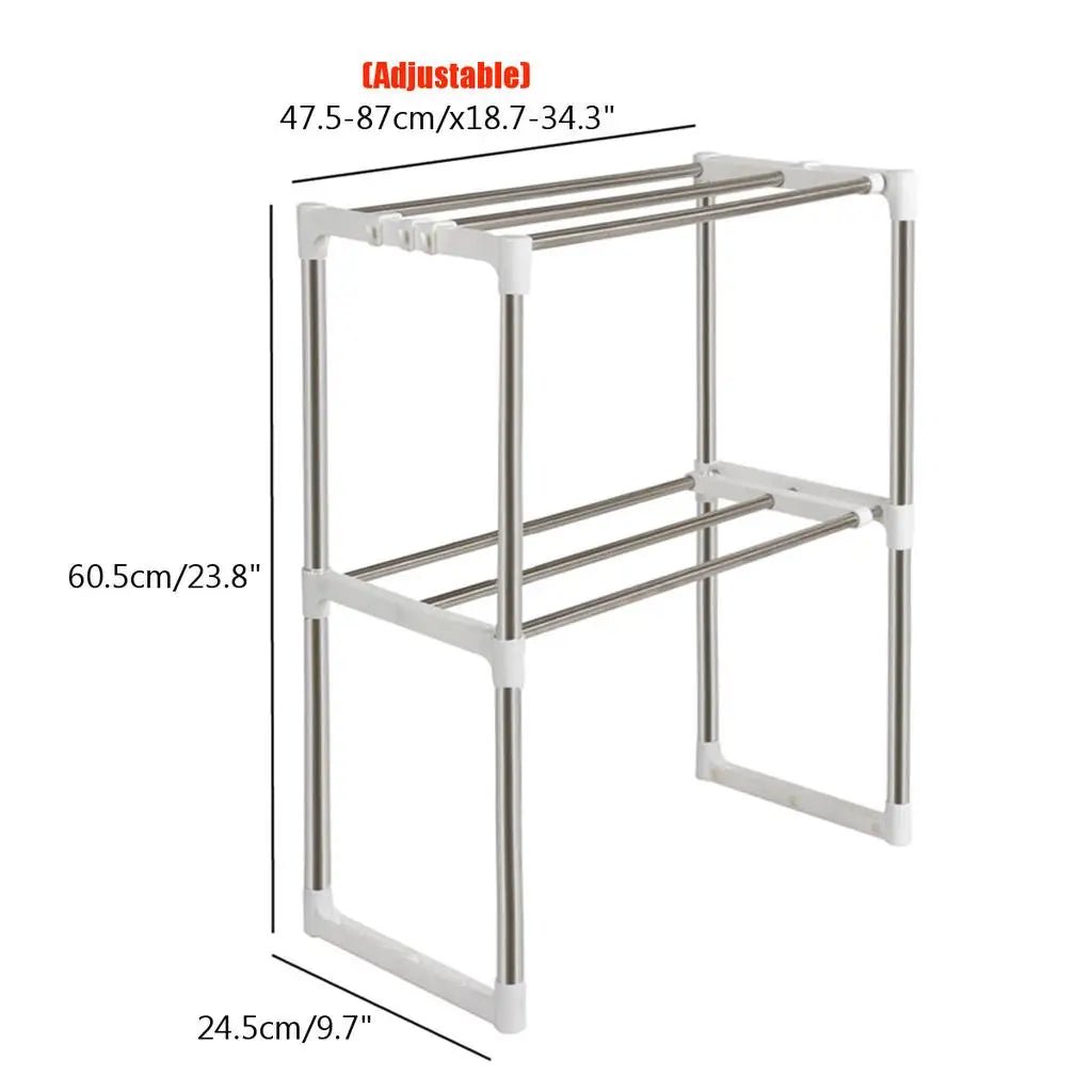 Organisateur de Cuisine Multifonction - Étagère de Rangement Égouttoir à Vaisselle Support Micro - ondes en ABS - Cuisine Chez Nadine