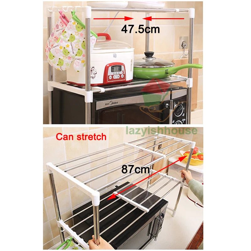 Organisateur de Cuisine Multifonction - Étagère de Rangement Égouttoir à Vaisselle Support Micro - ondes en ABS - Cuisine Chez Nadine