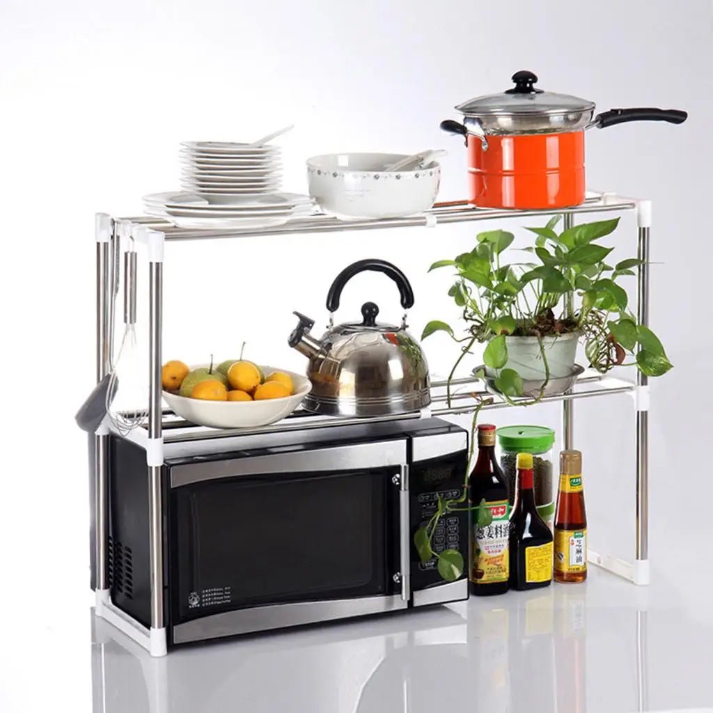 Organisateur de Cuisine Multifonction - Étagère de Rangement Égouttoir à Vaisselle Support Micro - ondes en ABS - Cuisine Chez Nadine