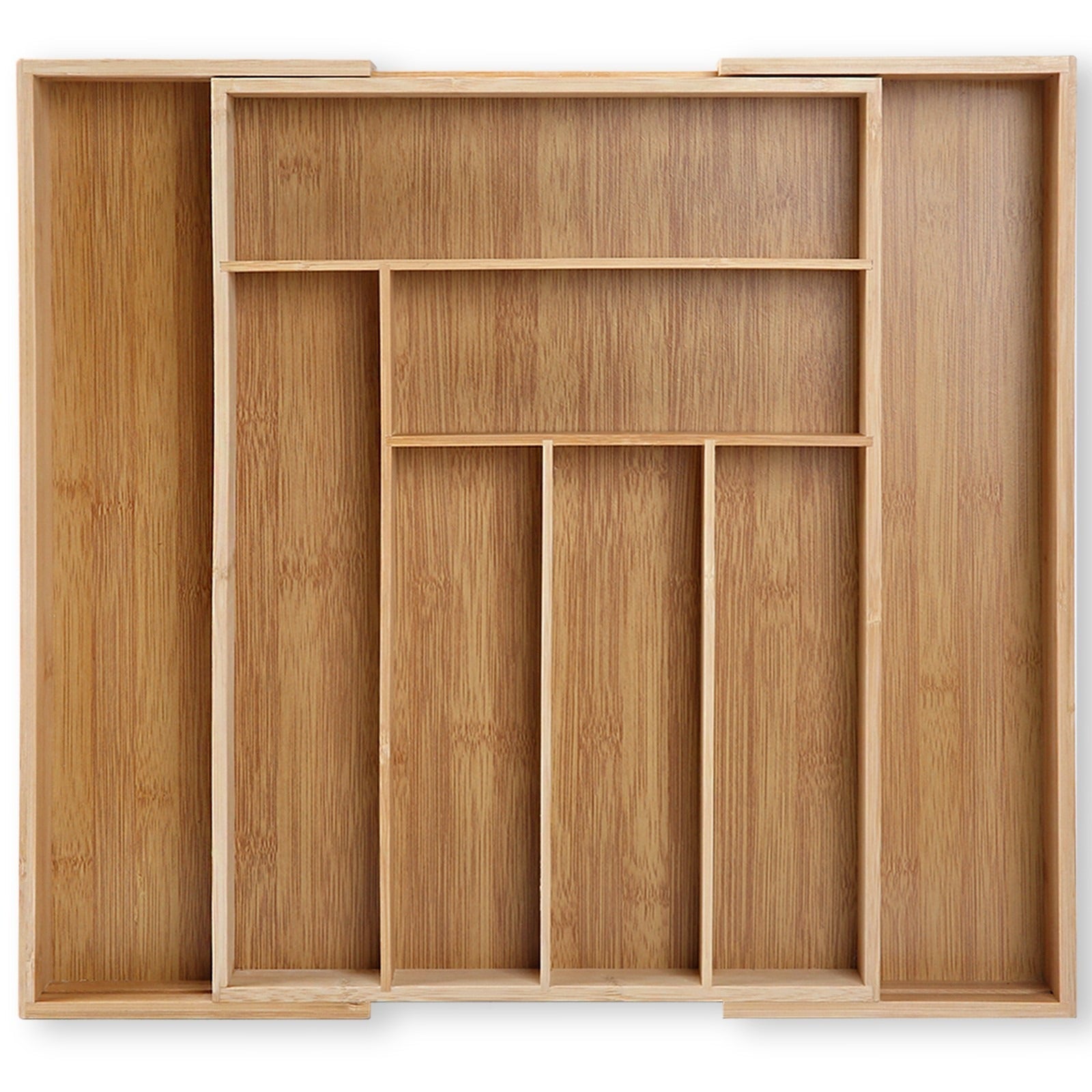 Organisateur de tiroir ajustable en bambou pour ustensiles et couverts - Extensible - Cuisine Chez Nadine