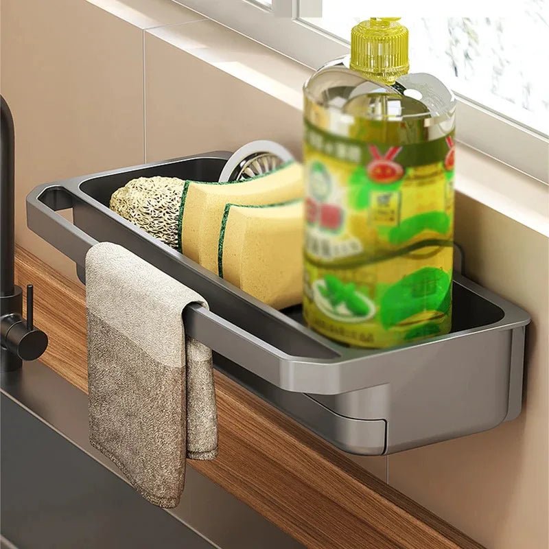 Organisateur d'Évier Auto - Drainant - Porte - Éponge et Rangement Accessoires Cuisine en ABS - Cuisine Chez Nadine