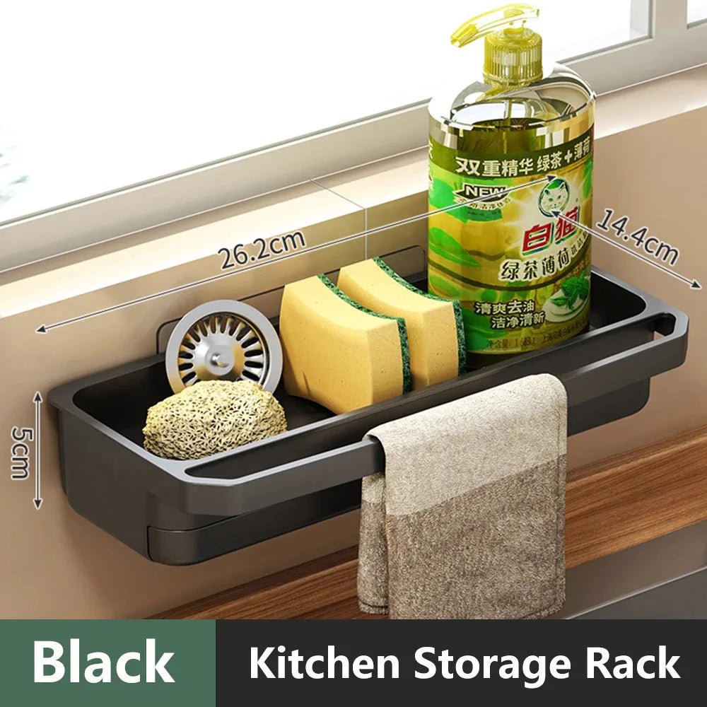 Organisateur d'Évier Auto - Drainant - Porte - Éponge et Rangement Accessoires Cuisine en ABS - Cuisine Chez Nadine