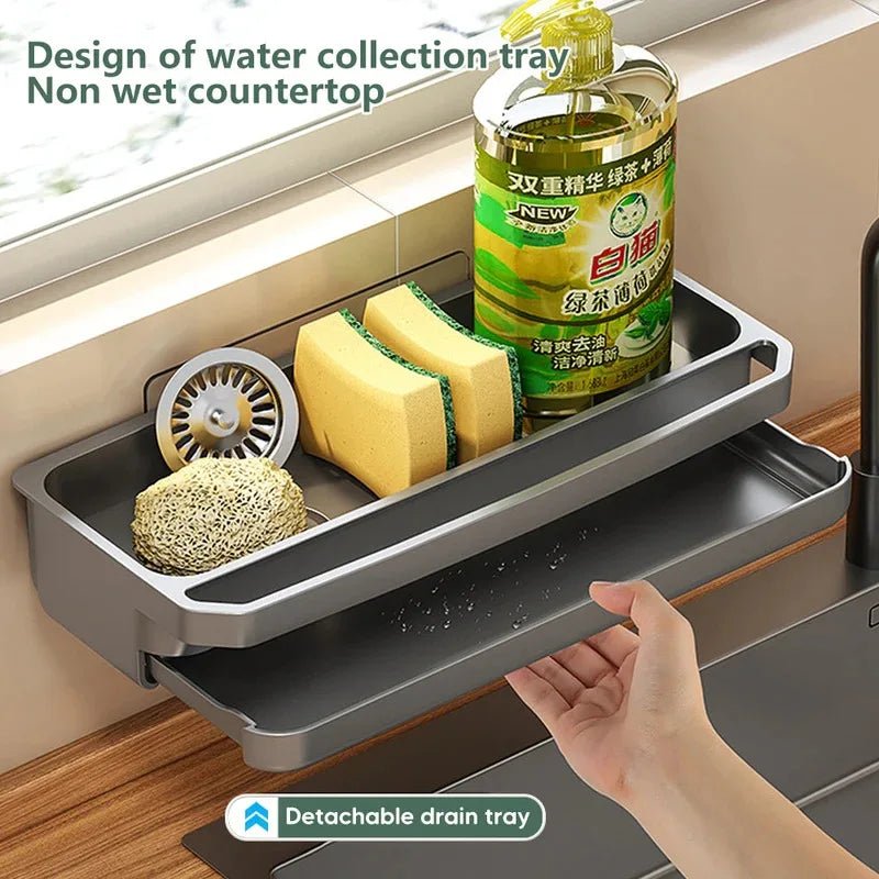 Organisateur d'Évier Auto - Drainant - Porte - Éponge et Rangement Accessoires Cuisine en ABS - Cuisine Chez Nadine