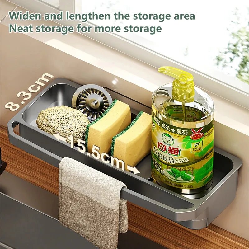 Organisateur d'Évier Auto - Drainant - Porte - Éponge et Rangement Accessoires Cuisine en ABS - Cuisine Chez Nadine