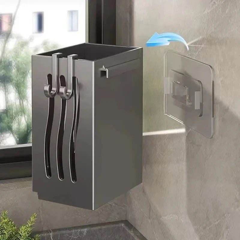 Organisateur Multifonctionnel pour Évier - Panier Rangement Ustensiles Couverts en ABS Gris - Cuisine Chez Nadine
