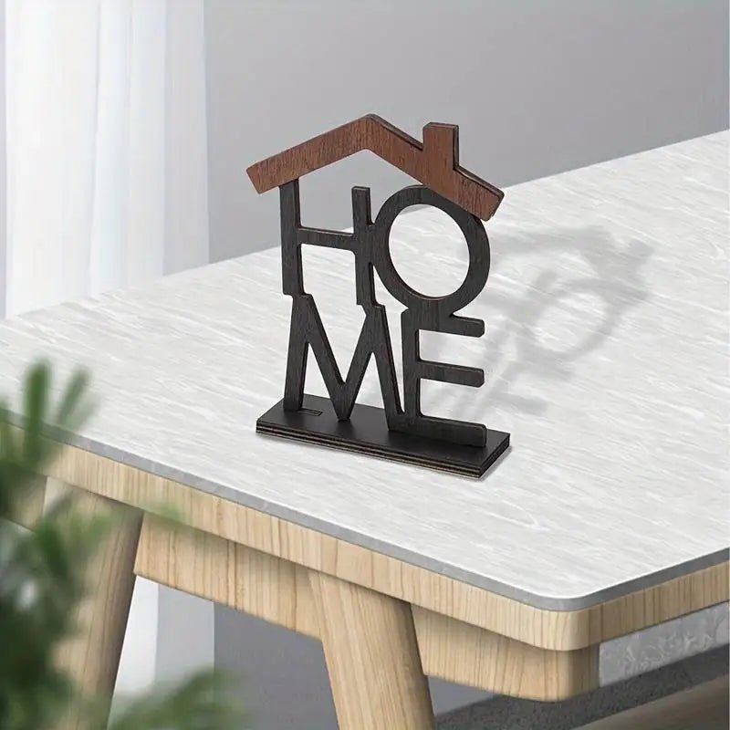 Ornement décoratif en bois en forme de petite maison - Décoration créative pour salon, table basse et bureau - Cuisine Chez Nadine