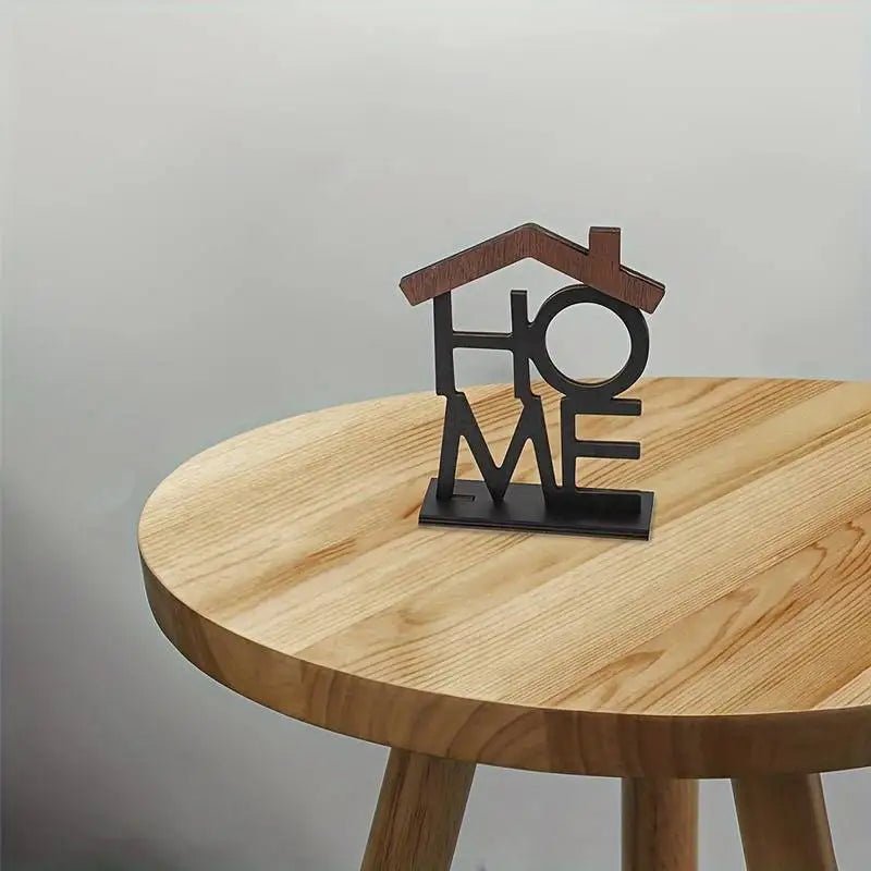 Ornement décoratif en bois en forme de petite maison - Décoration créative pour salon, table basse et bureau - Cuisine Chez Nadine