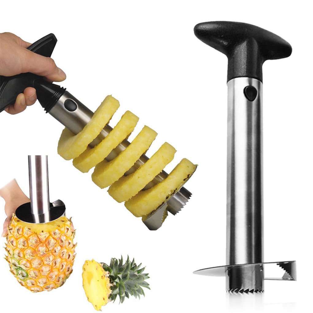 Outil à ananas 3 en 1 - Évideur, trancheur et éplucheur en acier inoxydable - Cuisine Chez Nadine