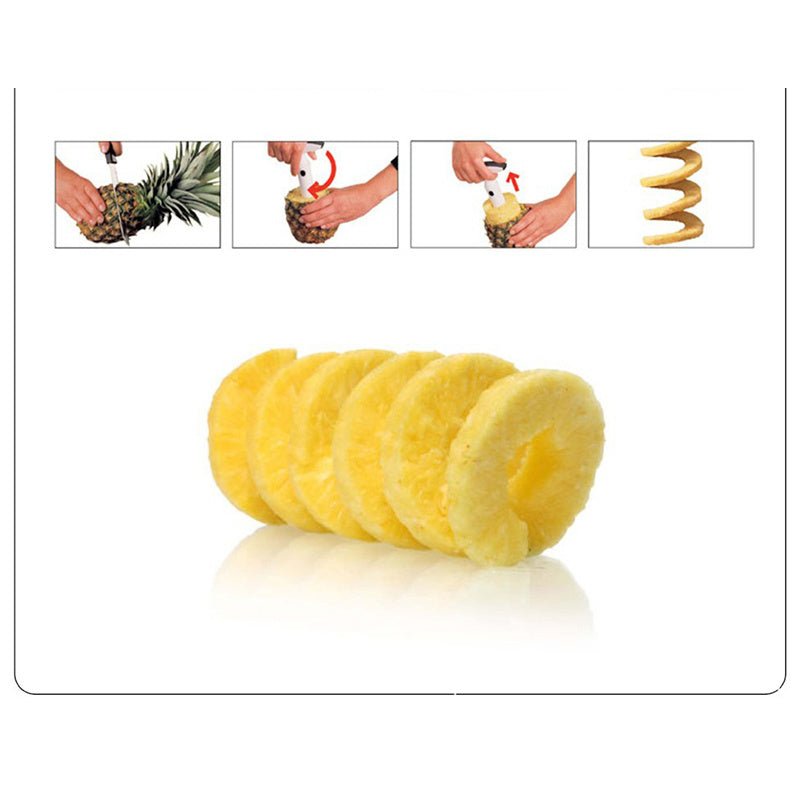 Outil à ananas 3 en 1 - Évideur, trancheur et éplucheur en acier inoxydable - Cuisine Chez Nadine