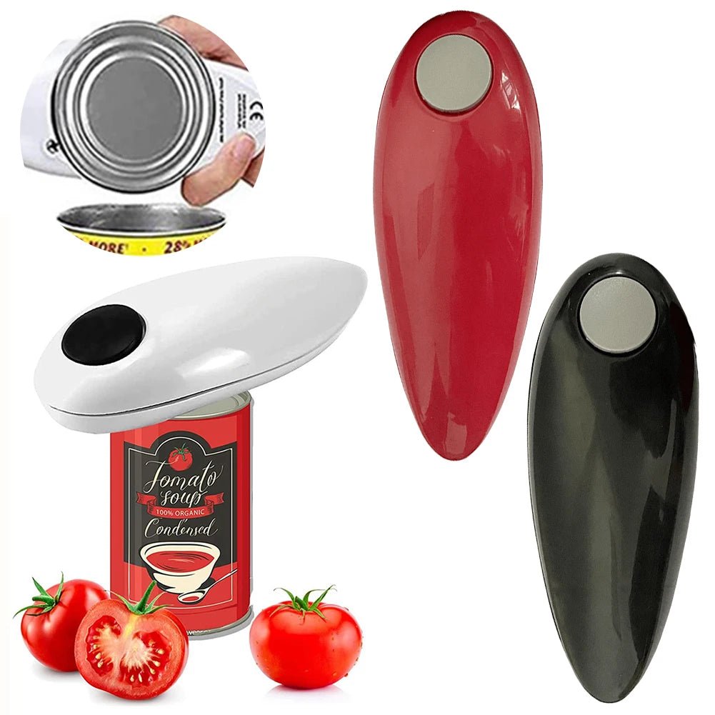 Ouvre - Boîte Électrique Automatique Portable - Sans Bords Tranchants, Fonctionne sur Piles - Cuisine Chez Nadine