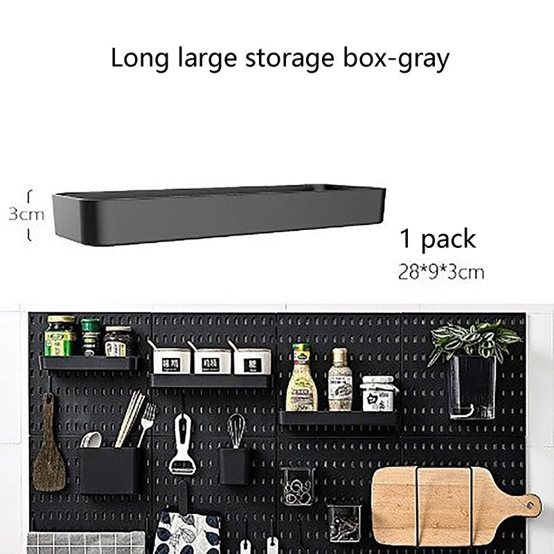 Panneau perforé mural organisateur pour cuisine et salle de bain - Kit de rangement avec accessoires pour outils - Cuisine Chez Nadine