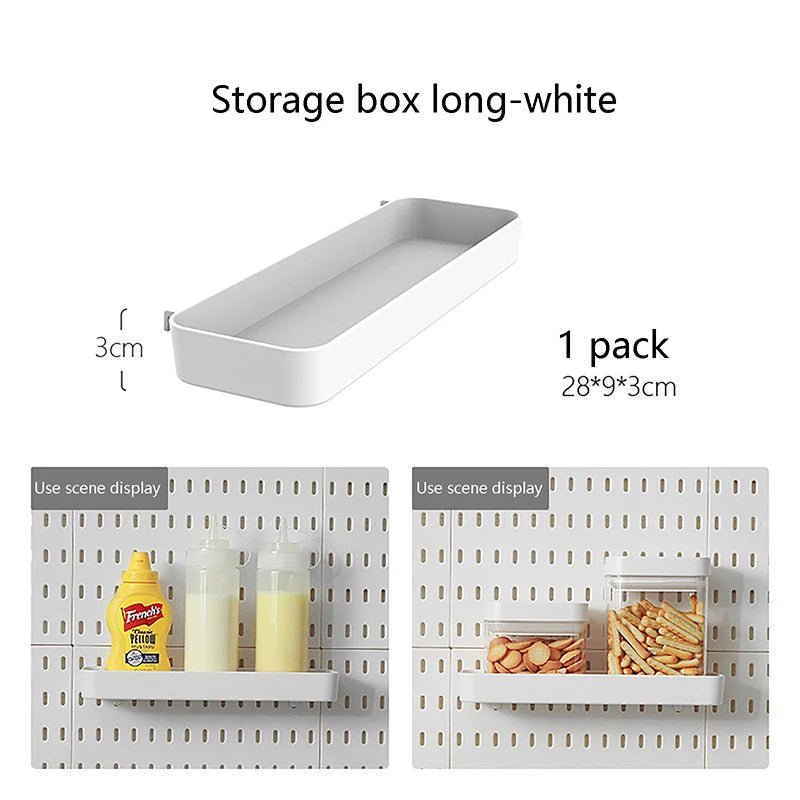 Panneau perforé mural organisateur pour cuisine et salle de bain - Kit de rangement avec accessoires pour outils - Cuisine Chez Nadine