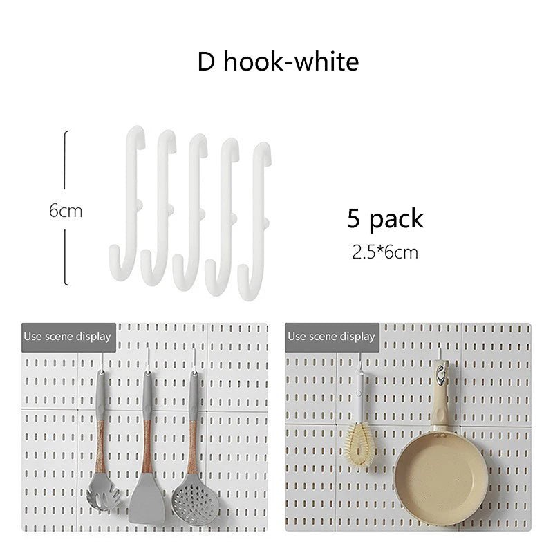 Panneau perforé mural organisateur pour cuisine et salle de bain - Kit de rangement avec accessoires pour outils - Cuisine Chez Nadine