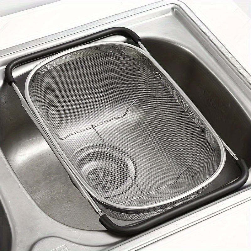 Passoire ajustable pour évier en acier inoxydable - Panier multifonctionnel - Cuisine Chez Nadine