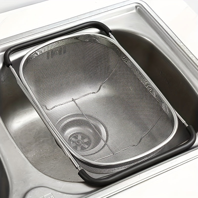 Passoire ajustable pour évier en acier inoxydable - Panier multifonctionnel - Cuisine Chez Nadine